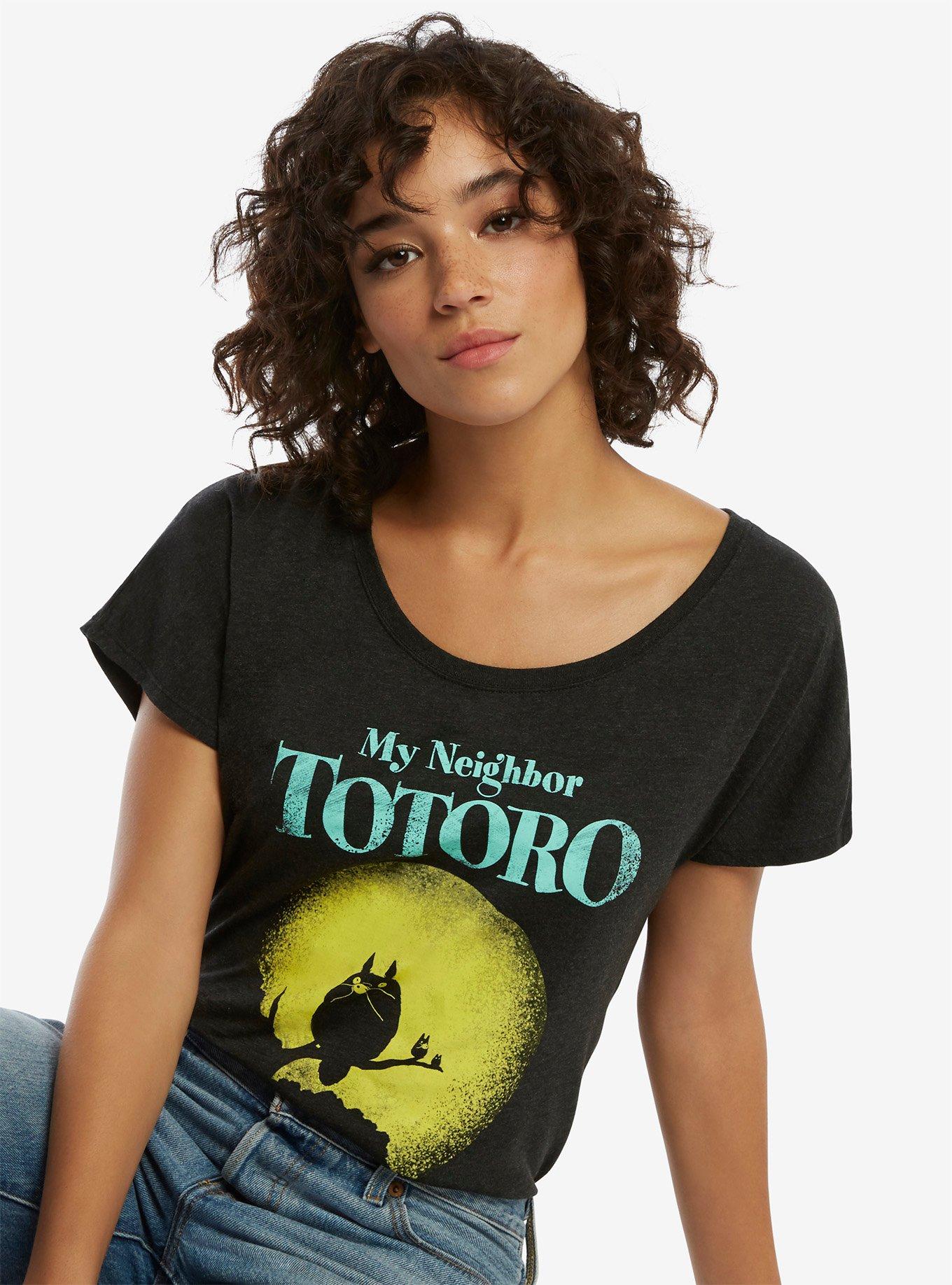 Studio Ghibli My Neighbor Totoro Moon Silhouette T-Shirt, BLACK, hi-res