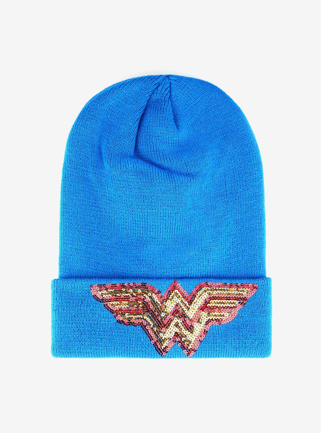 DC Comics Wonder Woman Sequin Watchman Beanie, , hi-res