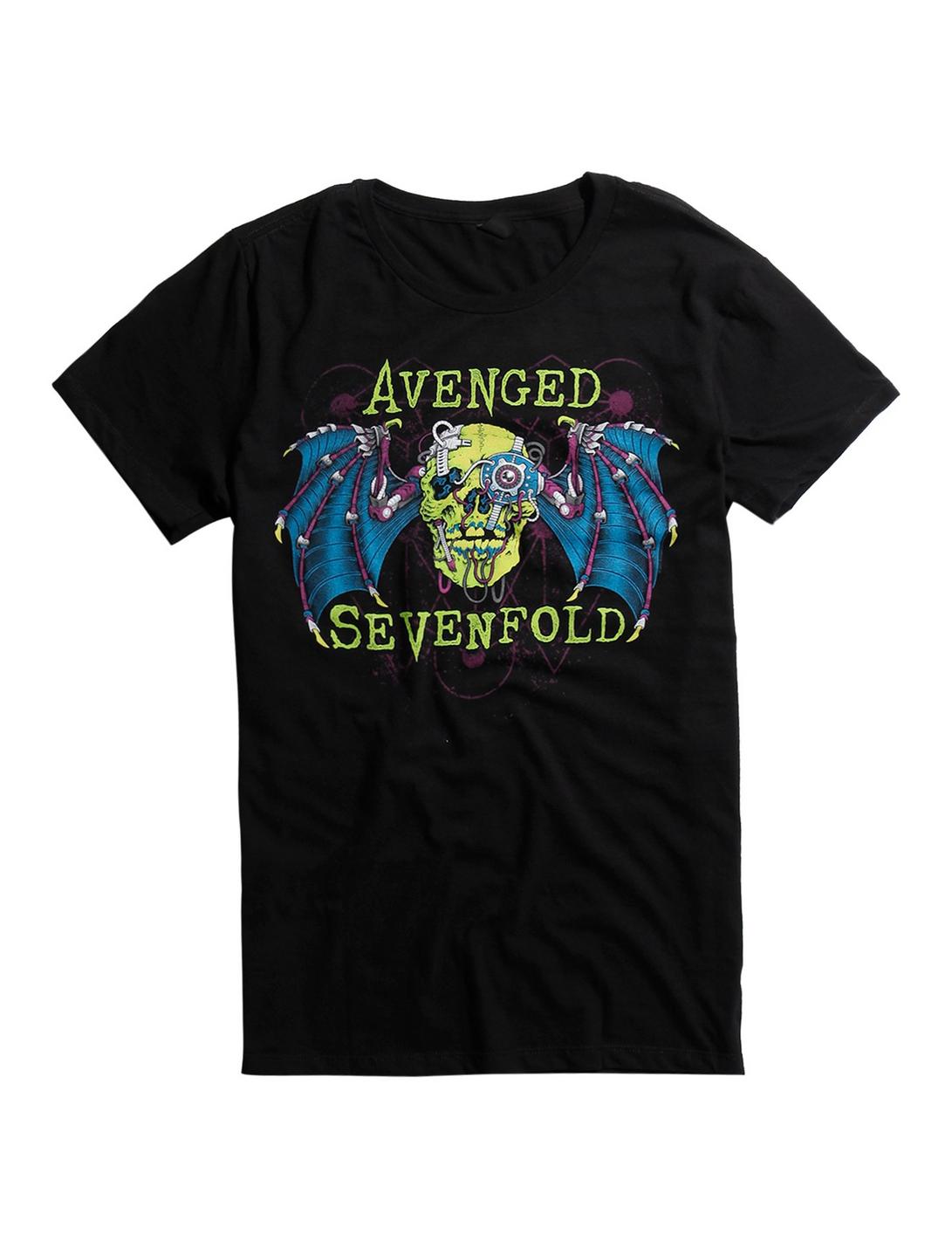 Avenged Sevenfold Bionic Deathbat T-Shirt, BLACK, hi-res