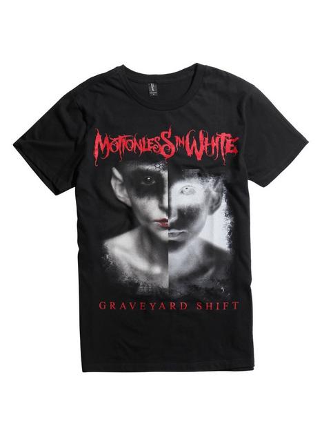 Motionless in unshot white graveyard shift hoodie