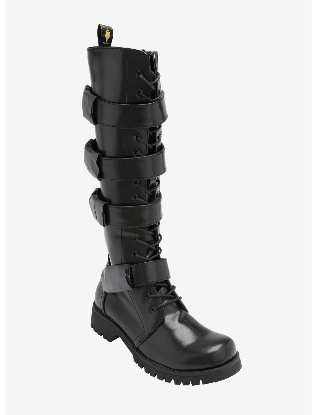 Volatile 4 Buckle Lace-Up Knee Boots, MULTI, hi-res