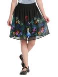 Disney Alice In Wonderland Flowers Border Print Chiffon Skirt, MULTI, hi-res