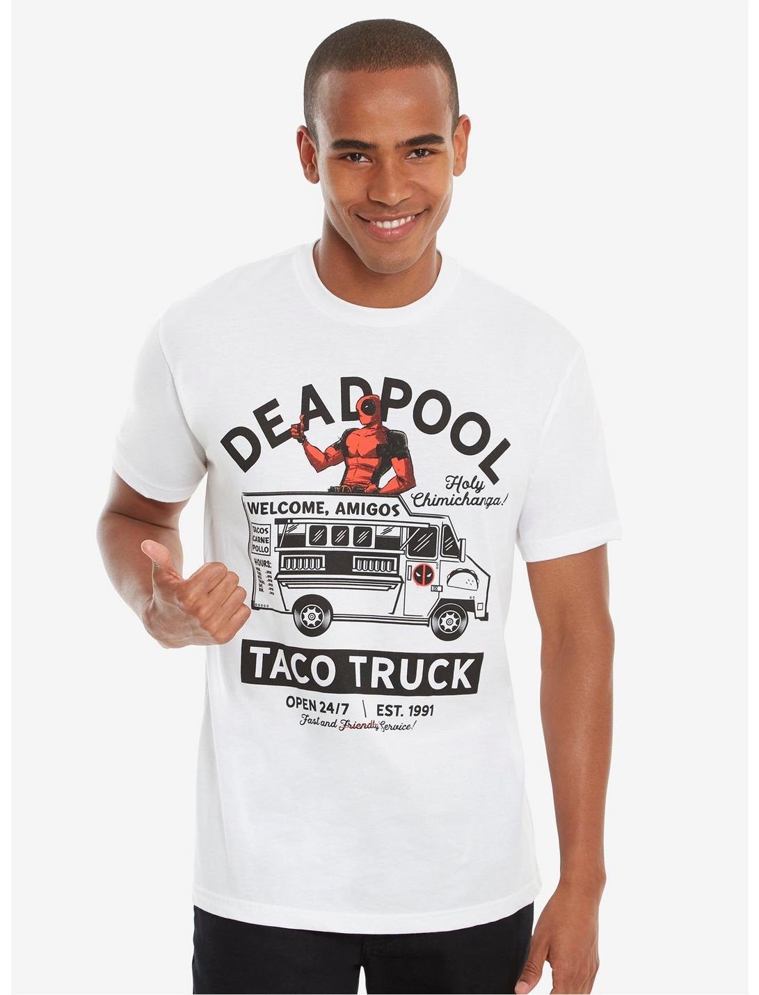 Marvel Deadpool Taco Truck T-Shirt, WHITE, hi-res