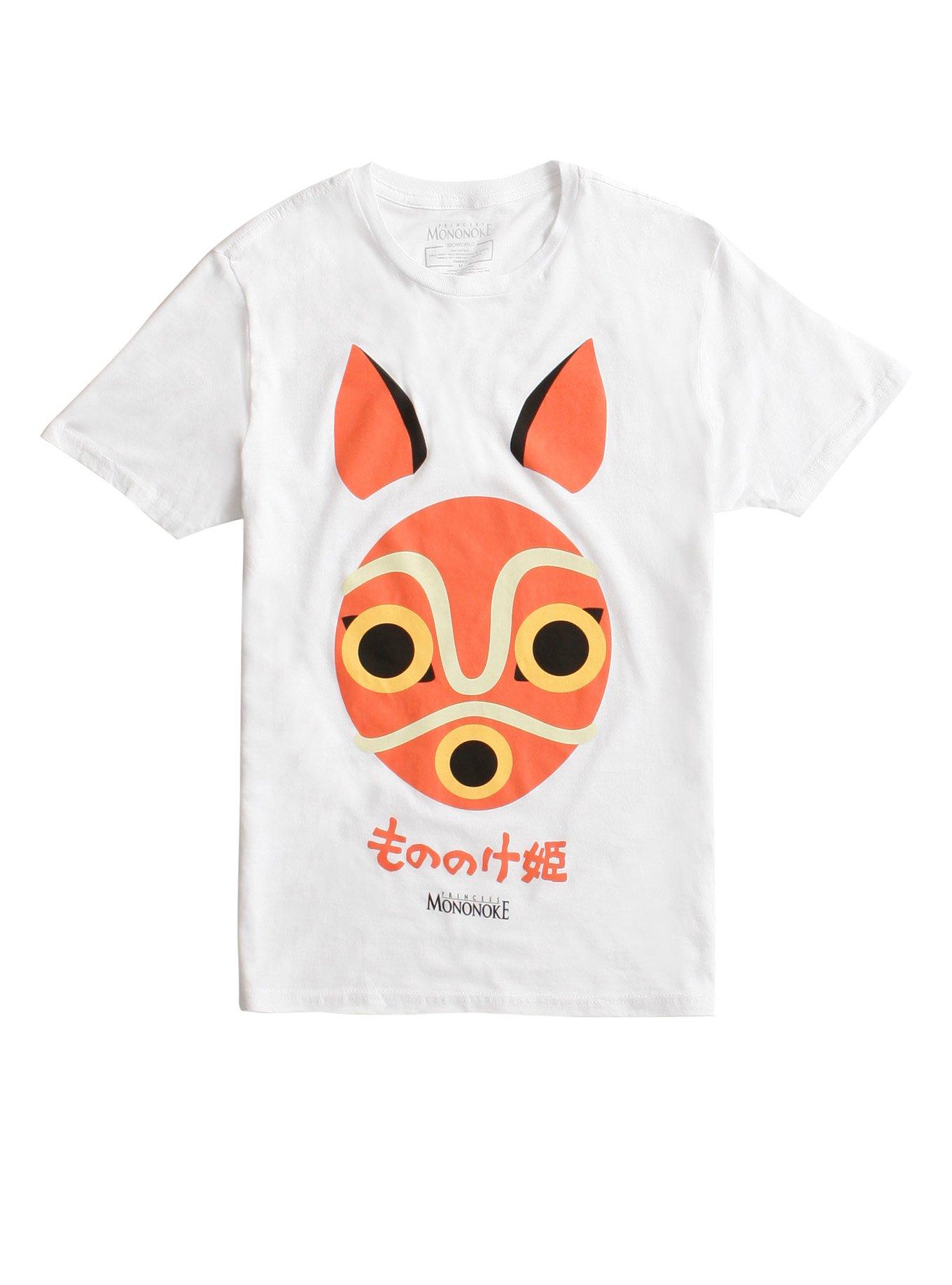 Studio Ghibli Princess Mononoke Mask T-Shirt, WHITE, hi-res