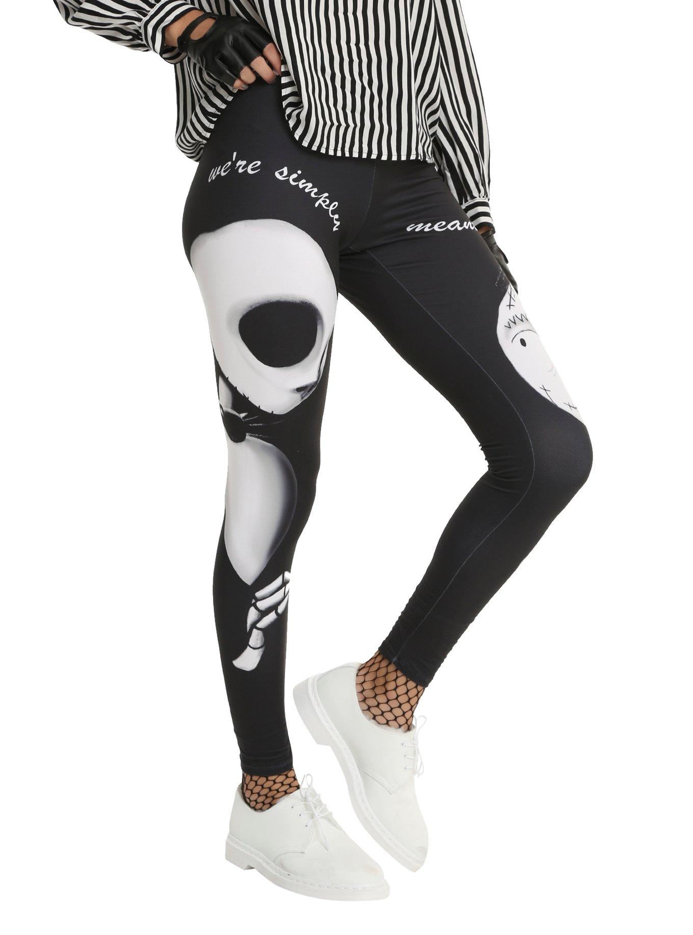 The Nightmare Before Christmas Jack & Sally Leggings, MULTI, hi-res