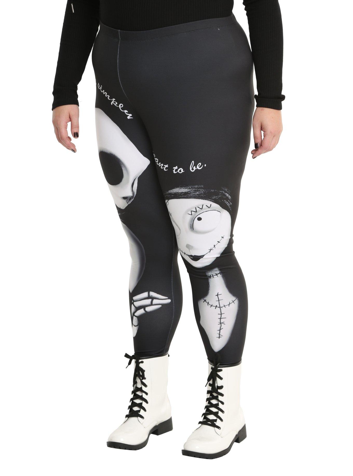 The Nightmare Before Christmas Jack Sally Leggings Plus Size Hot Topic