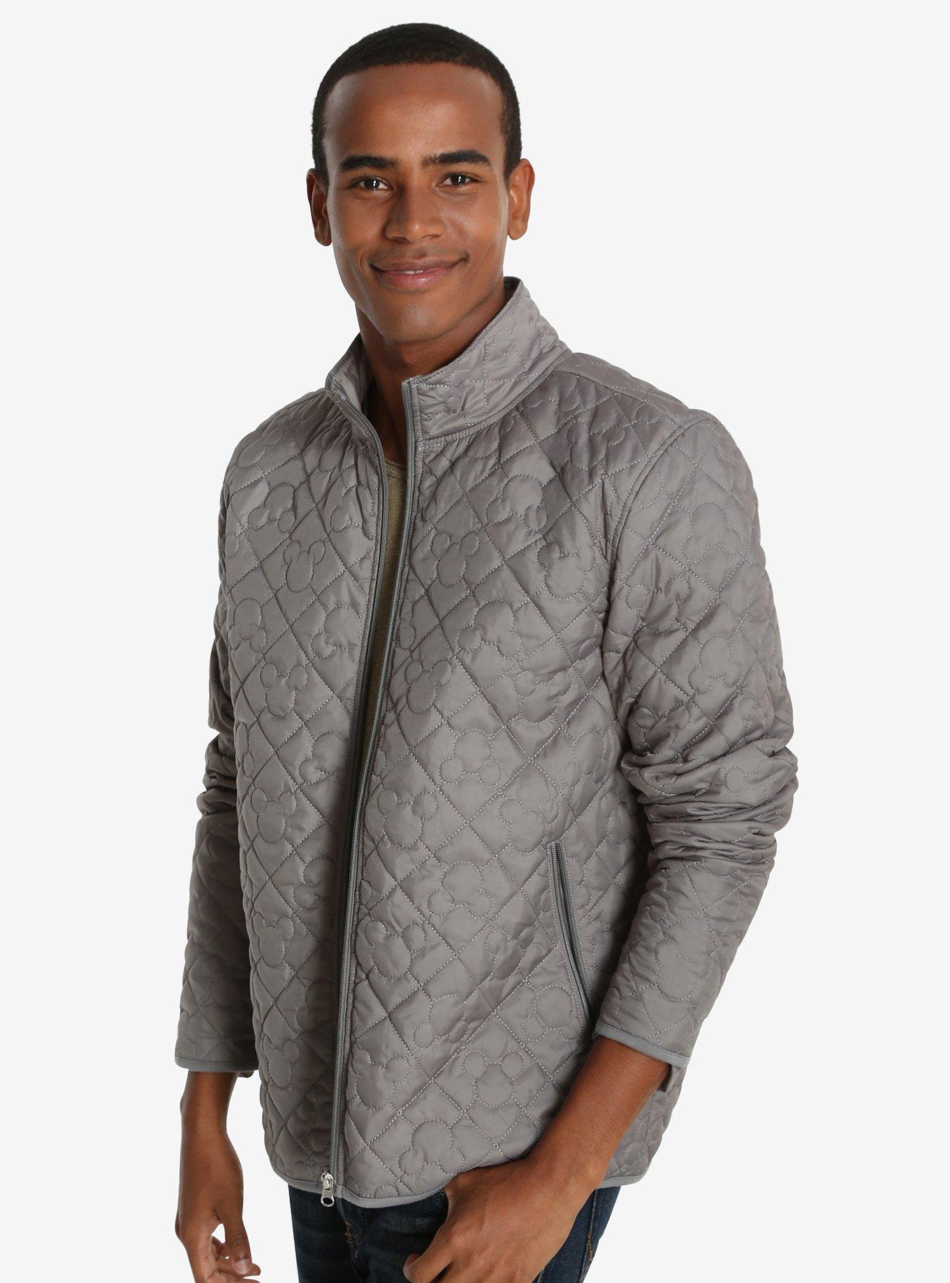 Disney Mickey Mouse Puffer Jacket - BoxLunch Exclusive, HEATHER GREY, hi-res