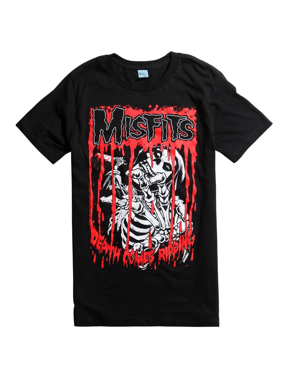 Misfits Death Comes Ripping T-Shirt, BLACK, hi-res