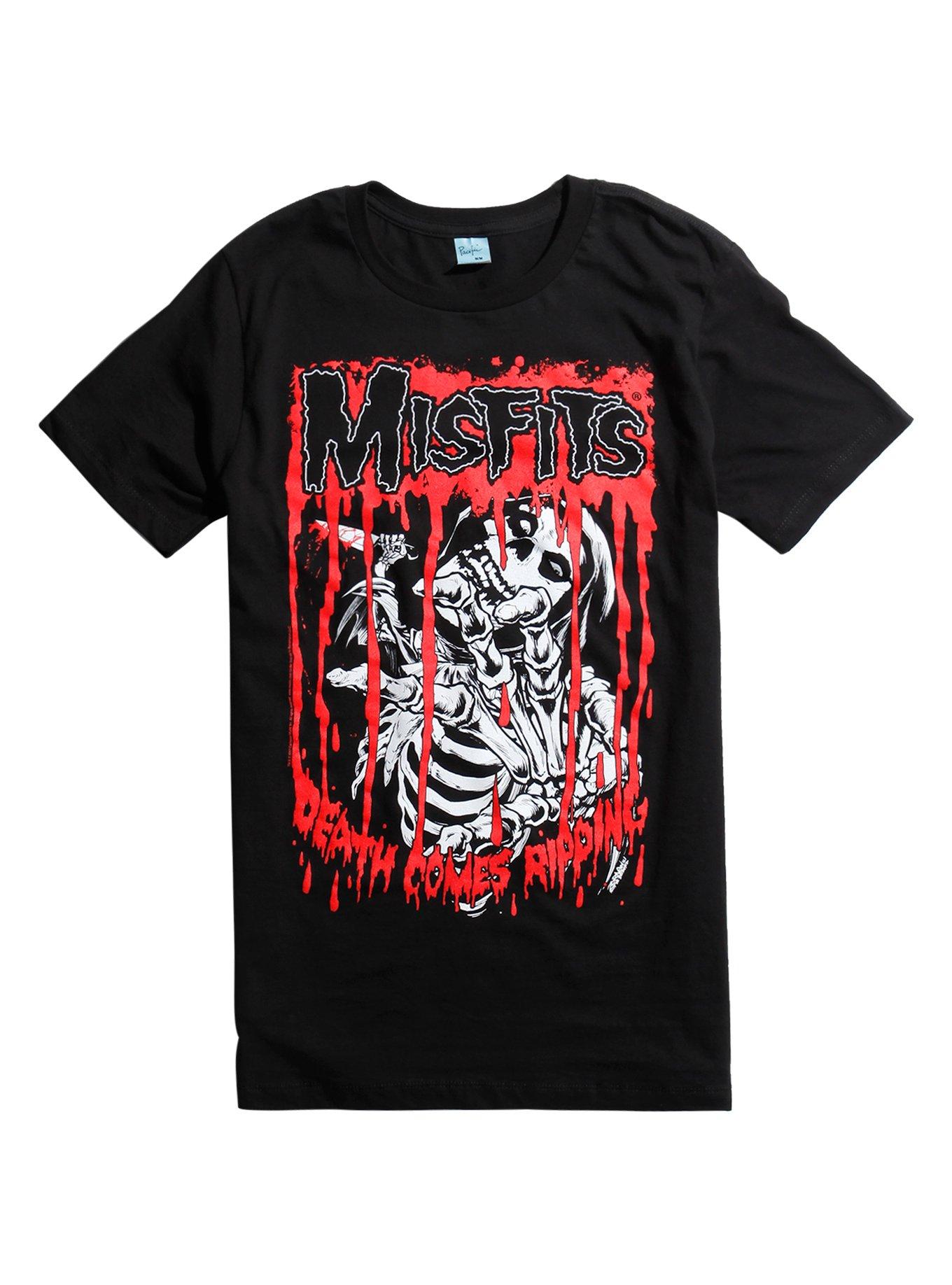 Misfits Death Comes Ripping T-Shirt, BLACK, hi-res