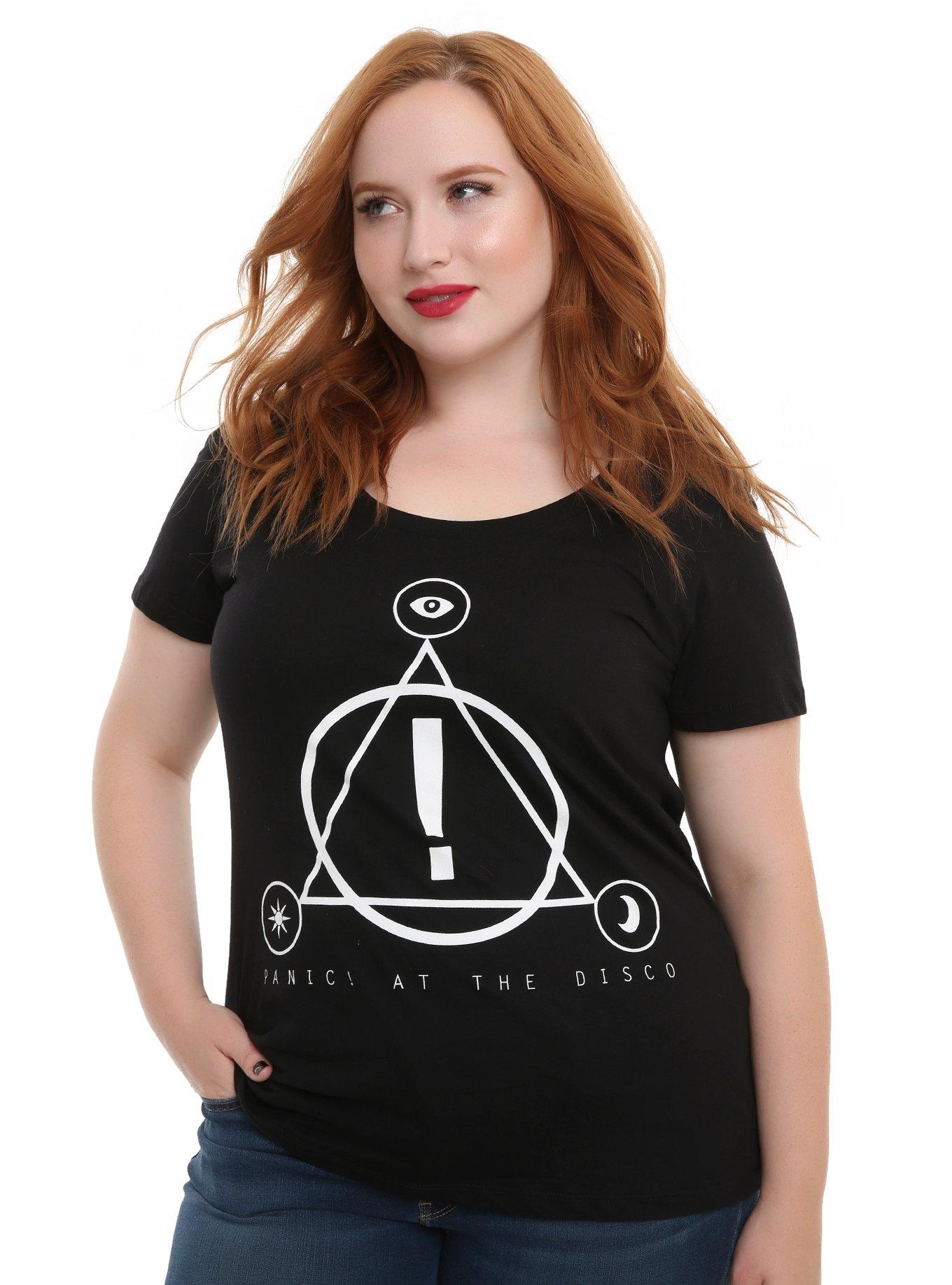 Panic! At The Disco Symbols Logo Girls T-Shirt Plus Size, BLACK, hi-res