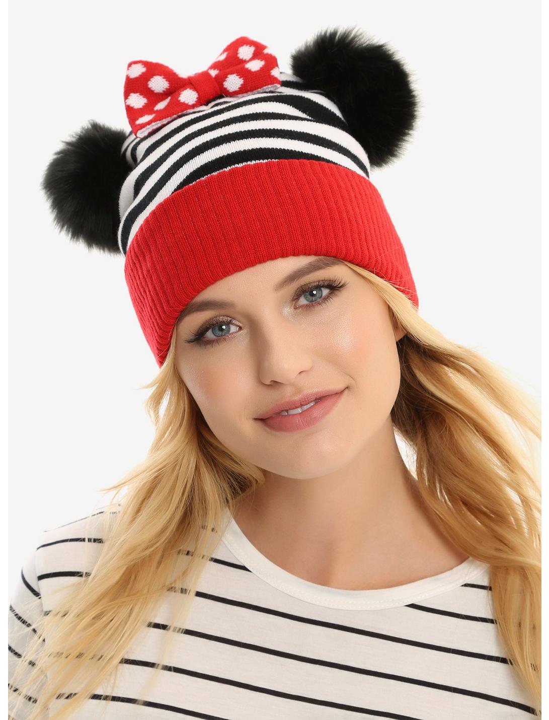 Disney Minnie Mouse Pom Beanie - BoxLunch Exclusive, , hi-res