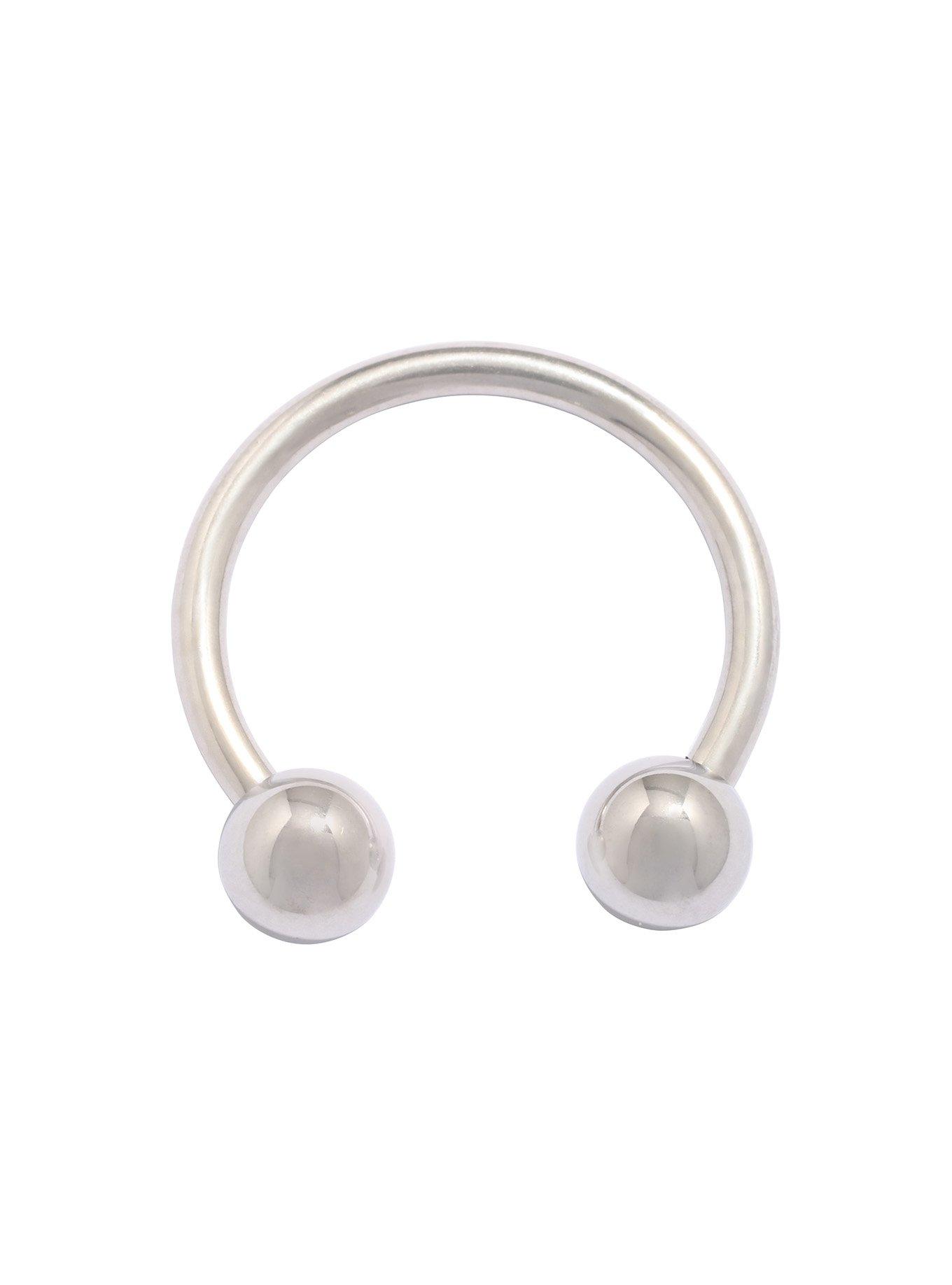 14G 9/16 Surgical Steel Circular Barbell, SILVER, hi-res