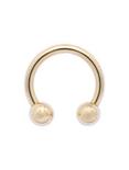 14G 3/8 Gold Plated Surgical Steel Circular Barbell, GOLD, hi-res