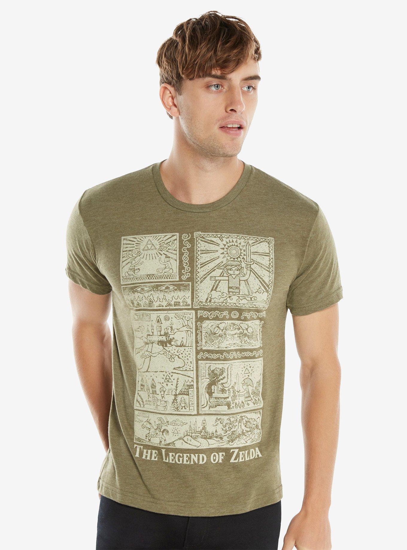 Nintendo The Legend Of Zelda Drawing T-Shirt, OLIVE, hi-res