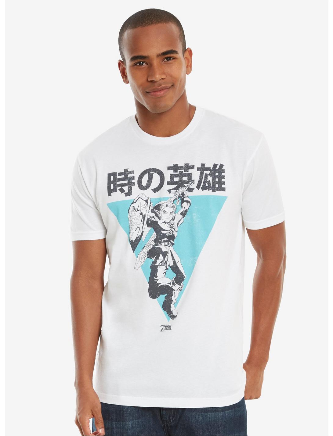 Nintendo The Legend Of Zelda Kanji Jump T-Shirt, WHITE, hi-res