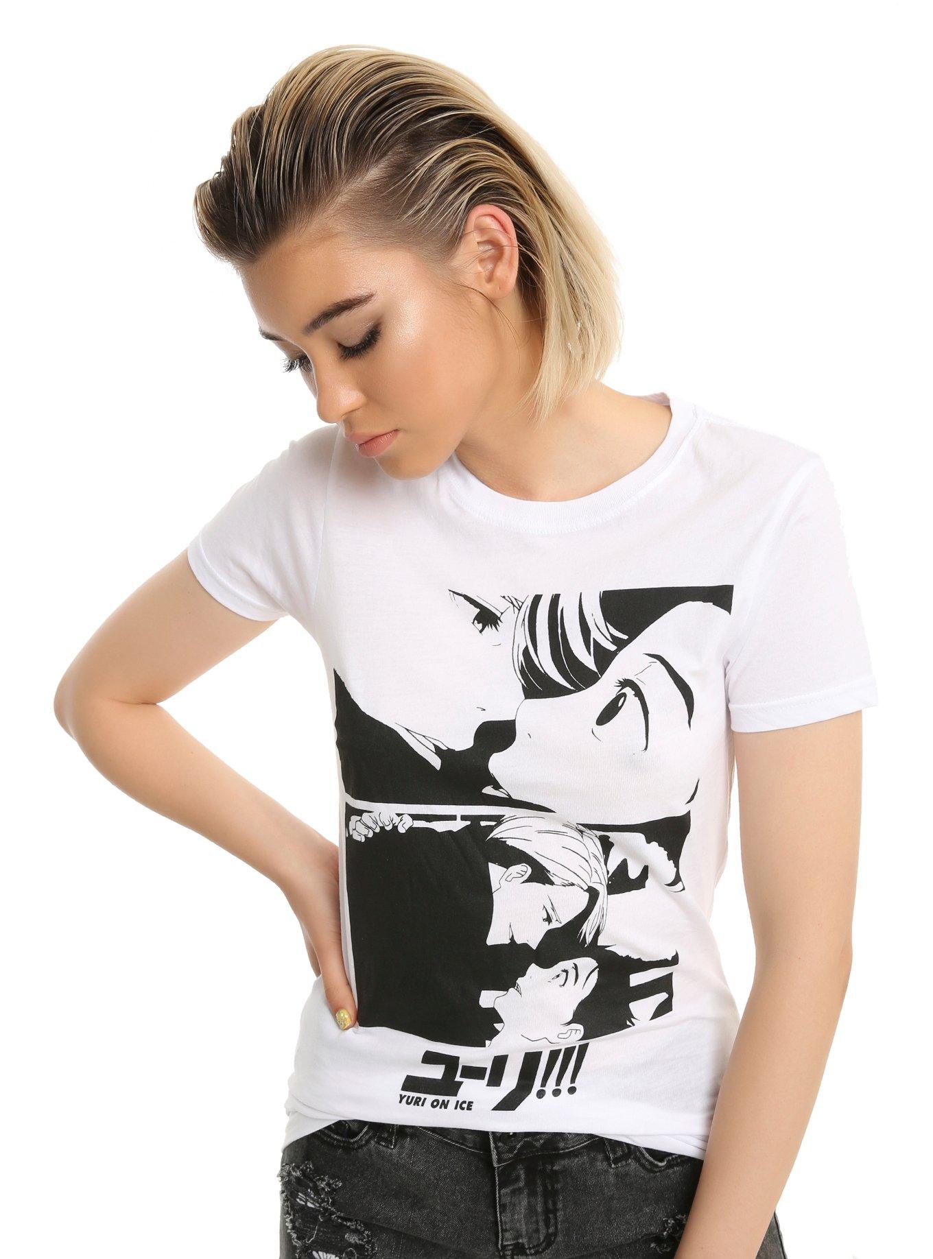 Yuri!!! On Ice Victor And Yuri Girls T-Shirt, WHITE, hi-res