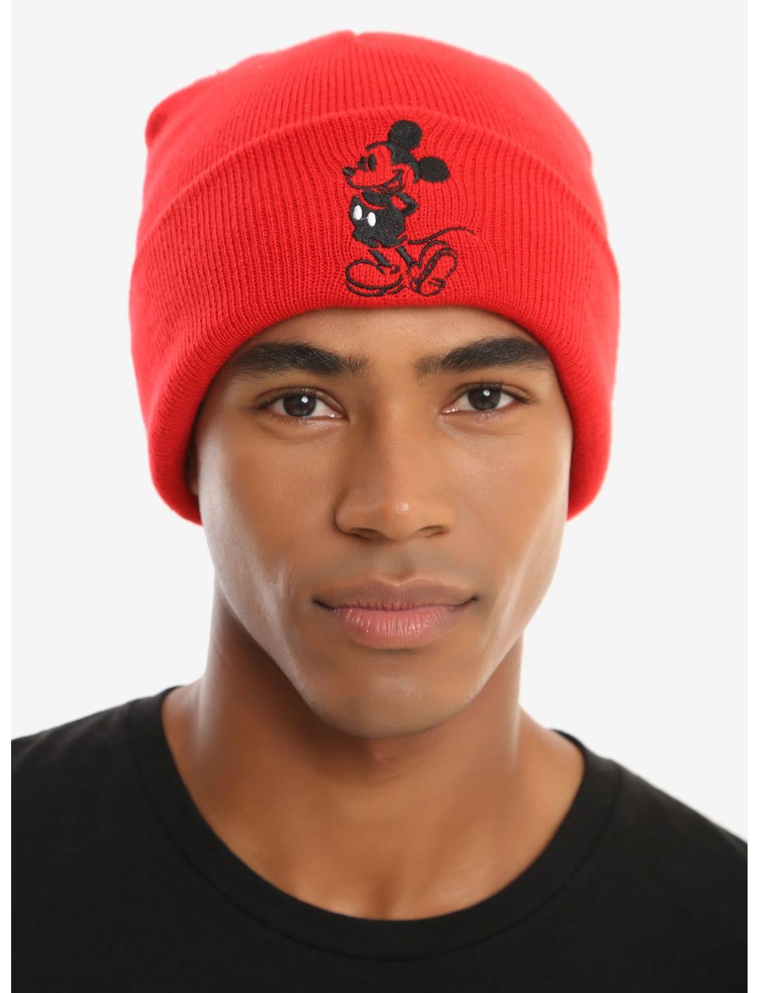 Disney Mickey Mouse Red Watchman Beanie - BoxLunch Exclusive, , hi-res