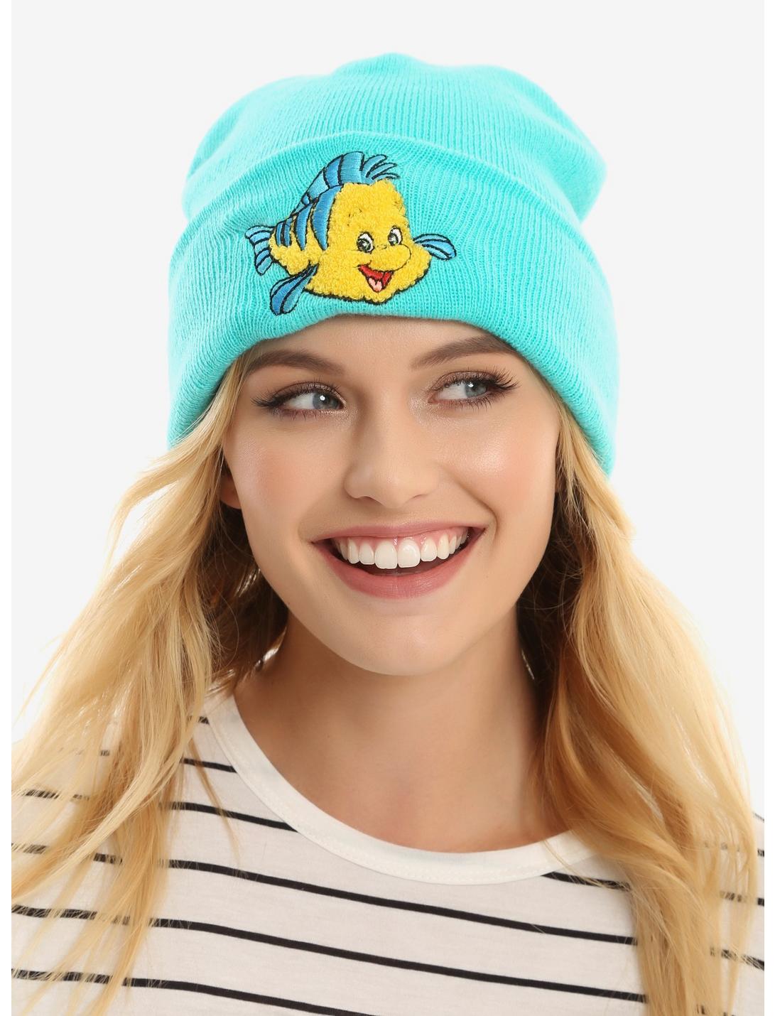 Disney The Little Mermaid Chenille Flounder Beanie - BoxLunch Exclusive, , hi-res