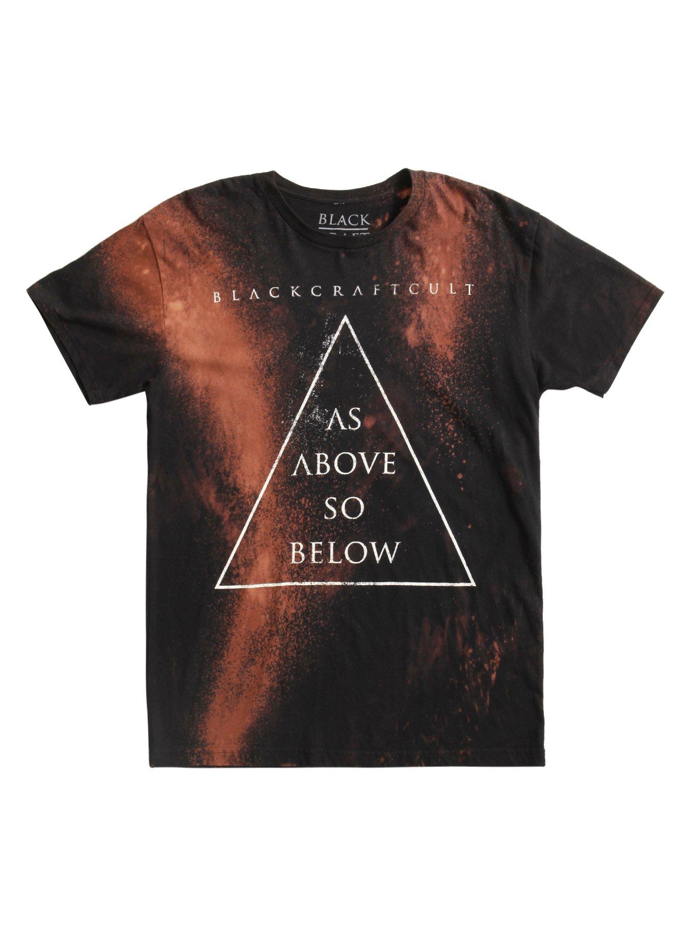 BlackCraft As Above So Below Bleached T-Shirt, TIE DYE, hi-res