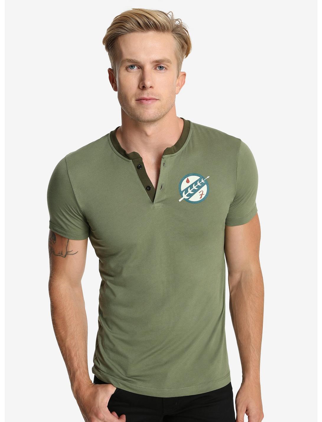 Boba Fett Henley T-Shirt, OLIVE, hi-res