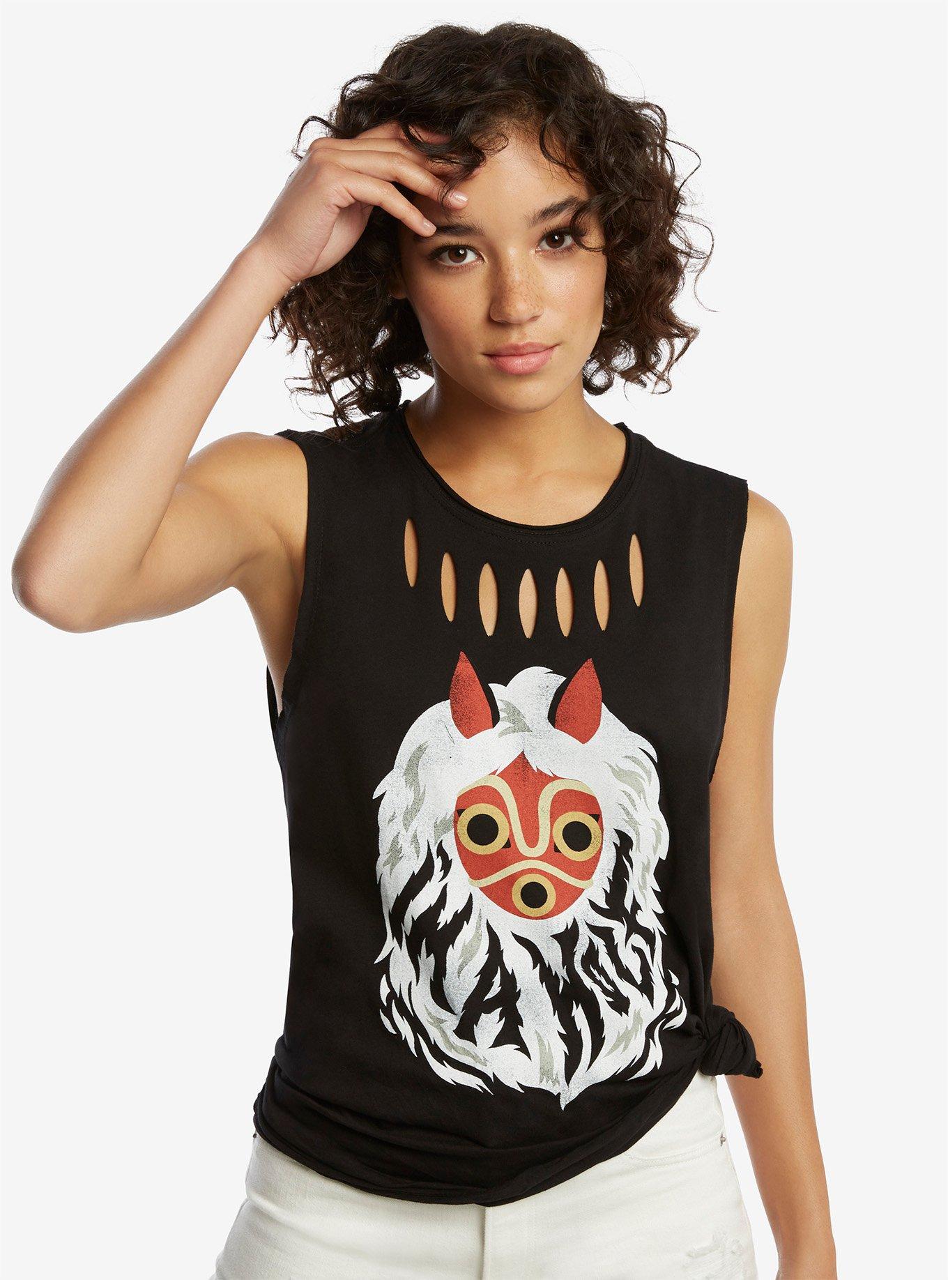 Studio Ghibli Princess Mononoke Minimal Tank Top, GREY, hi-res