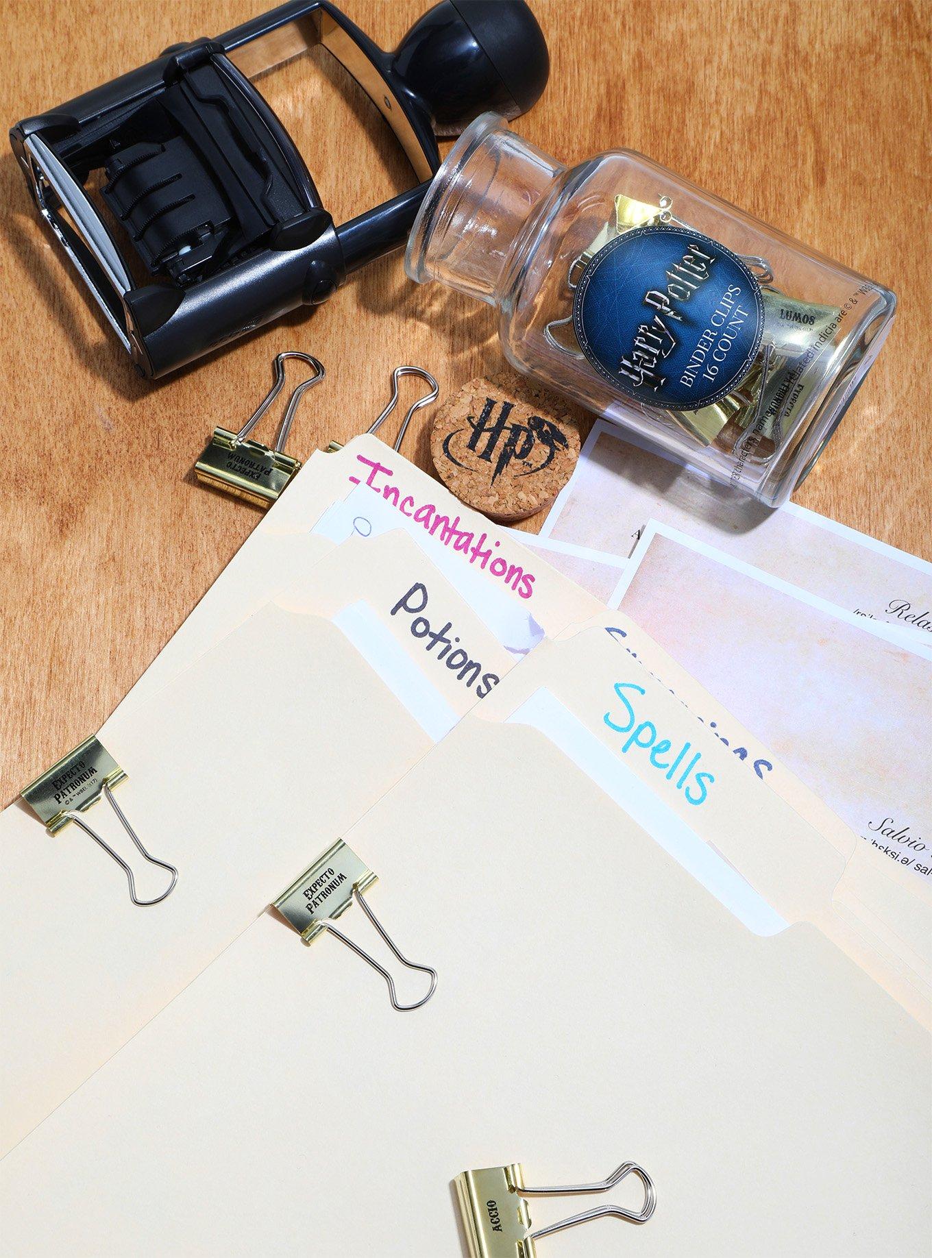 Harry Potter Binder Clips Glass Jar, , hi-res