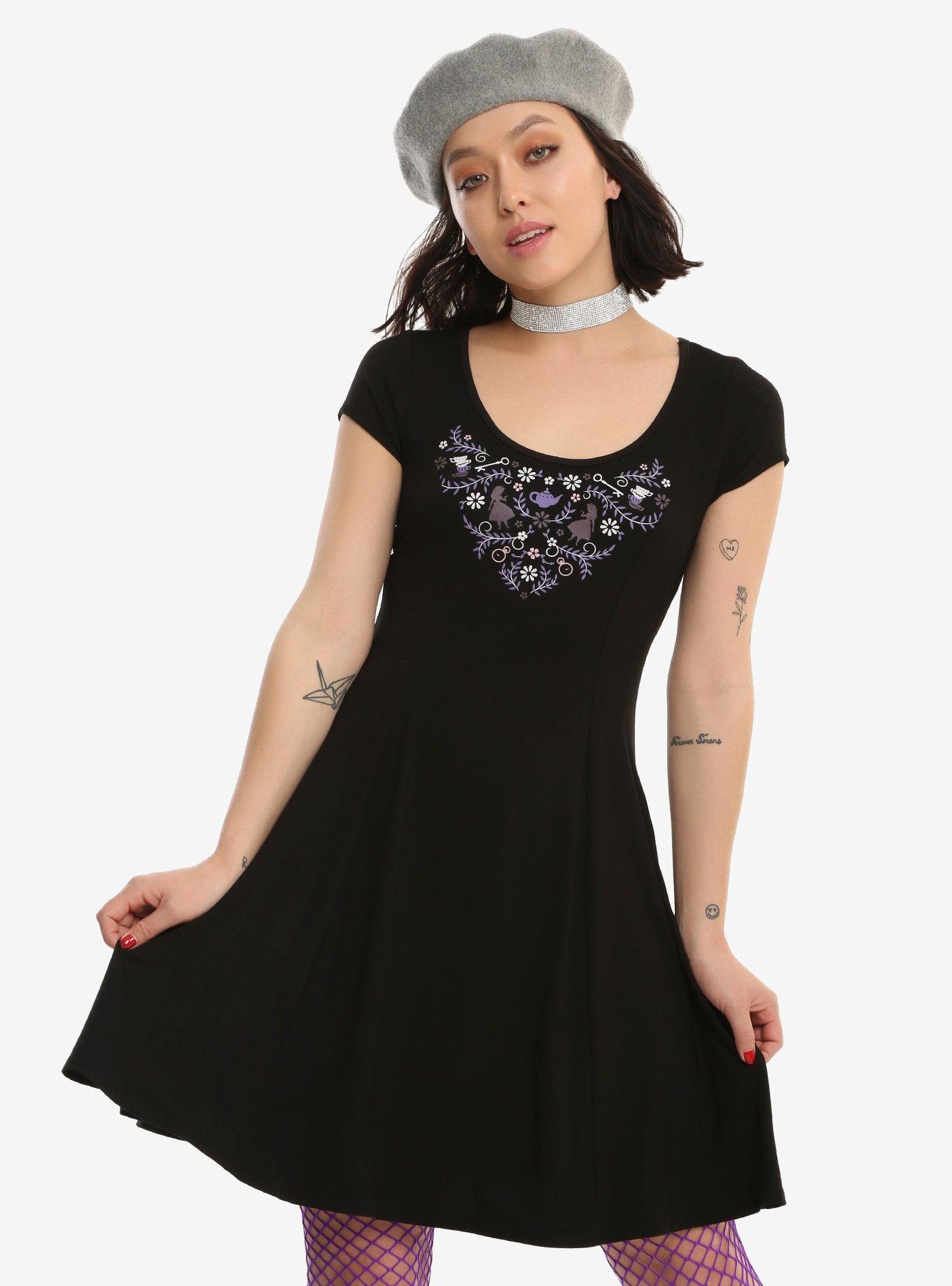 Disney Alice In Wonderland Icon Lace-Up Dress, MULTI, hi-res