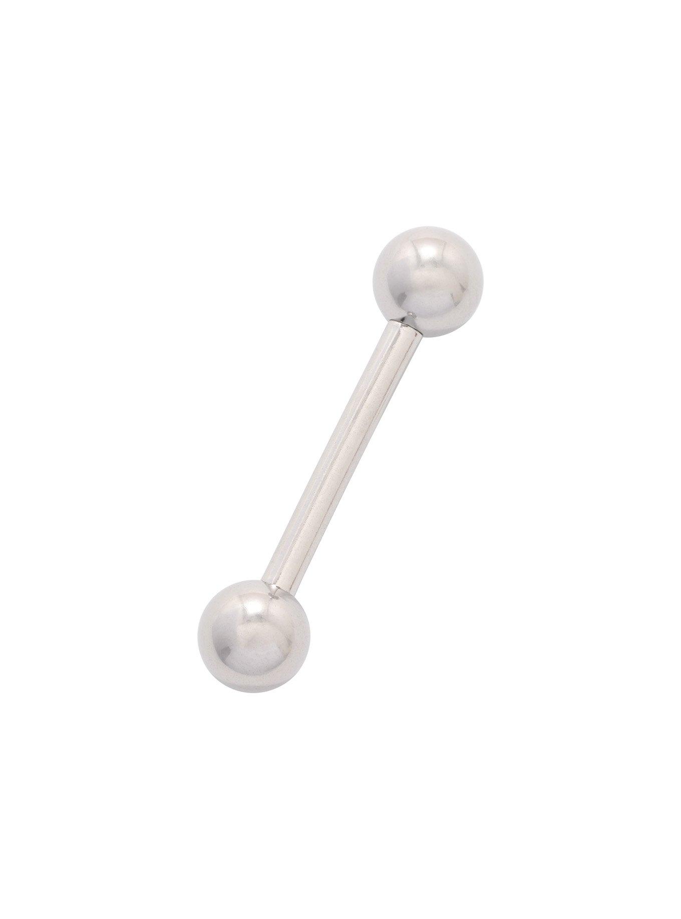 12G 5/8 Steel Barbell, SILVER, hi-res