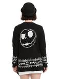 The Nightmare Before Christmas Jack Face Girls Open Cardigan, MULTI, hi-res