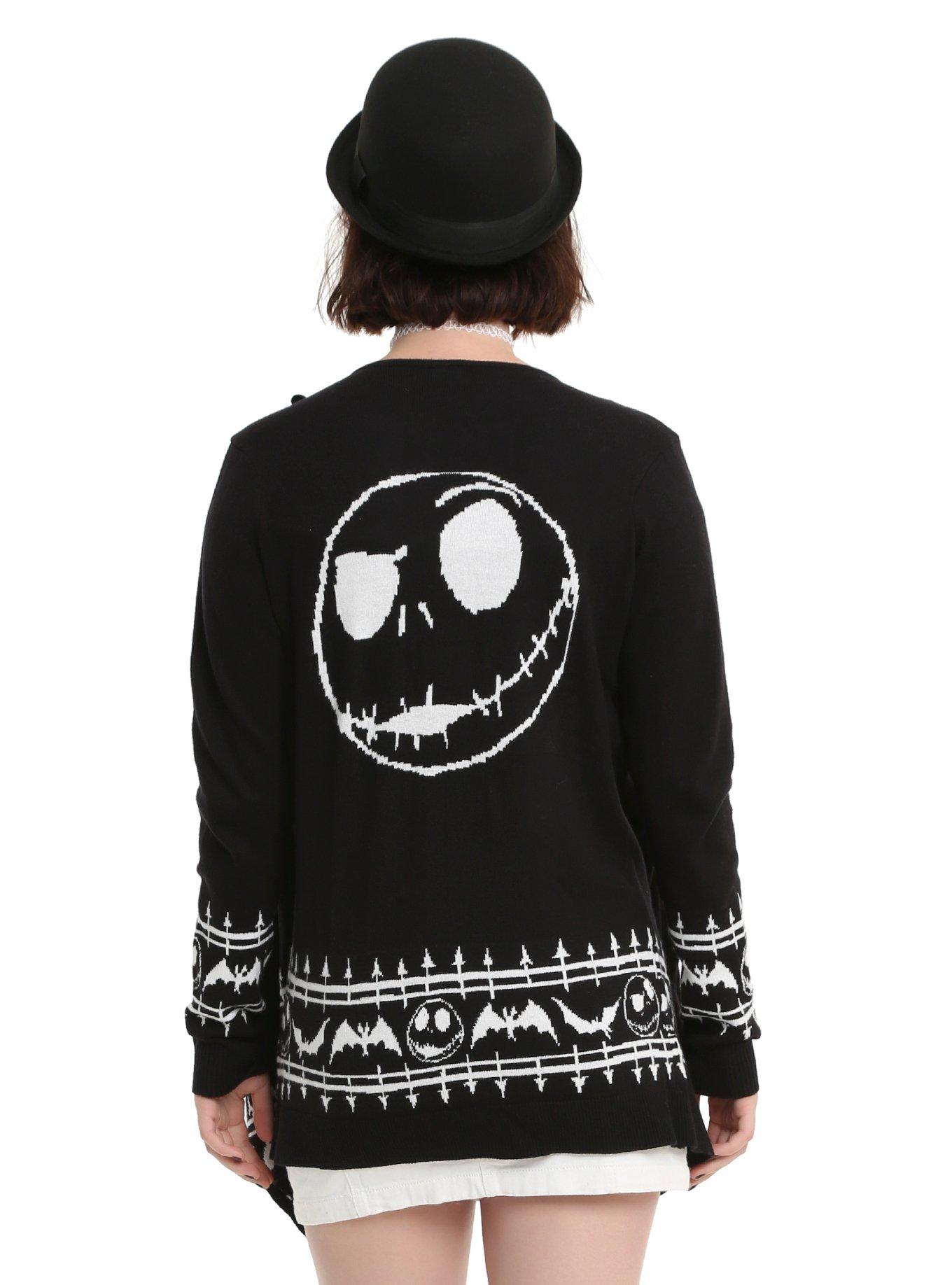 The Nightmare Before Christmas Jack Face Girls Open Cardigan Hot Topic