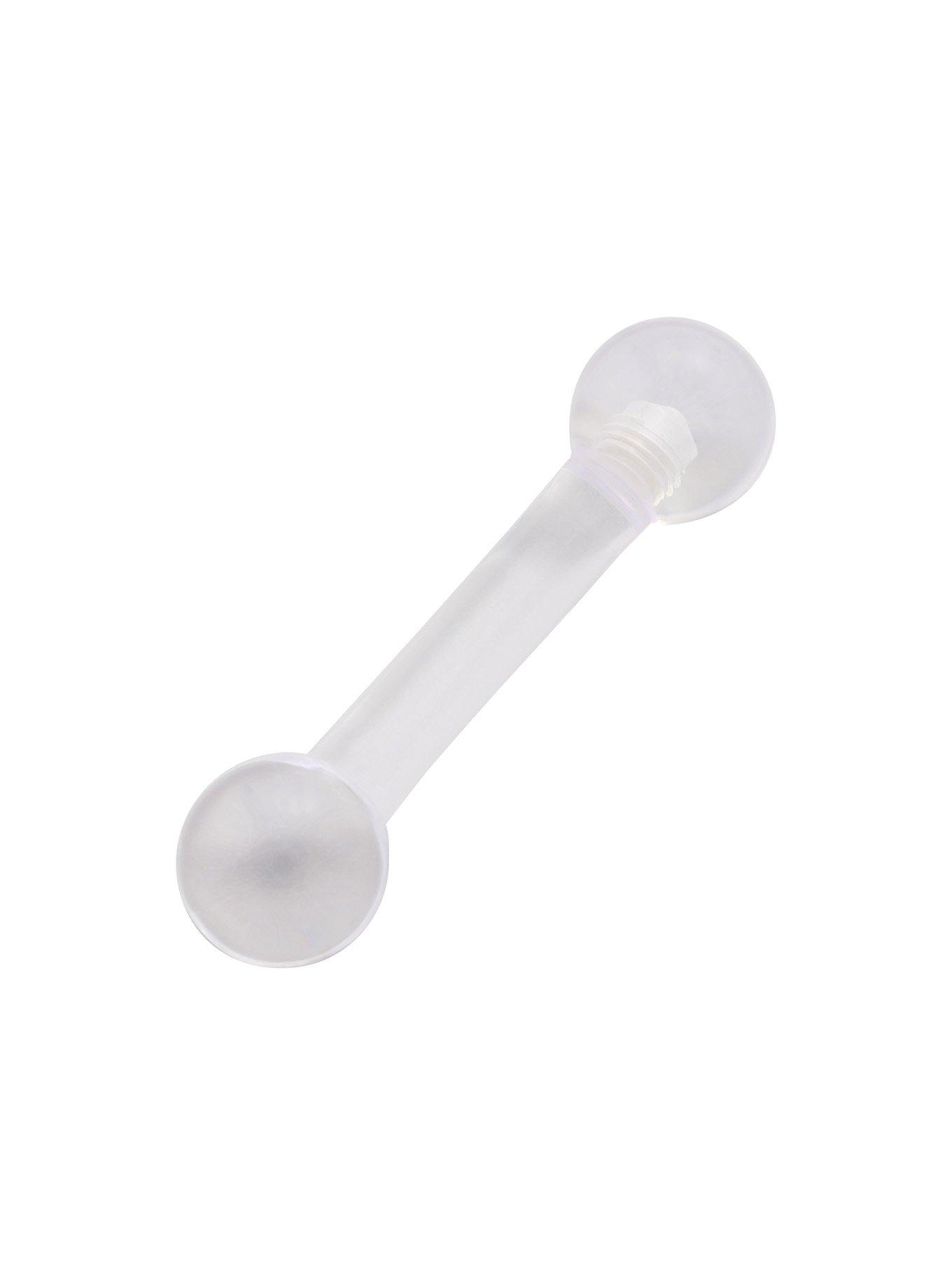 6G Clear Acrylic Barbell, CLEAR, hi-res