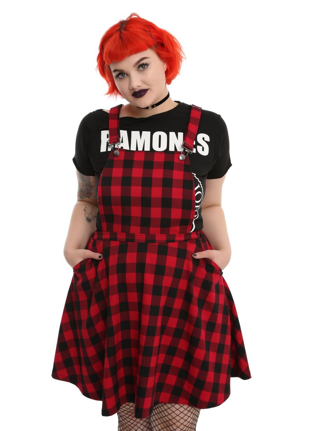 Plaid Overall Dress Plus Size | Hot Topic