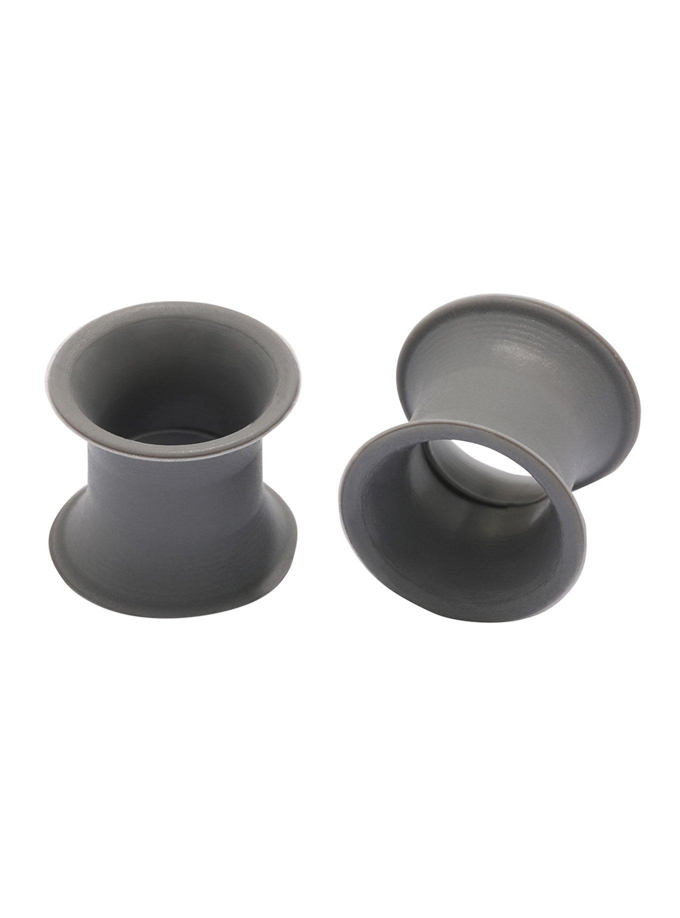 Kaos Softwear Grey Earskin Eyelet Plugs, GREY, hi-res