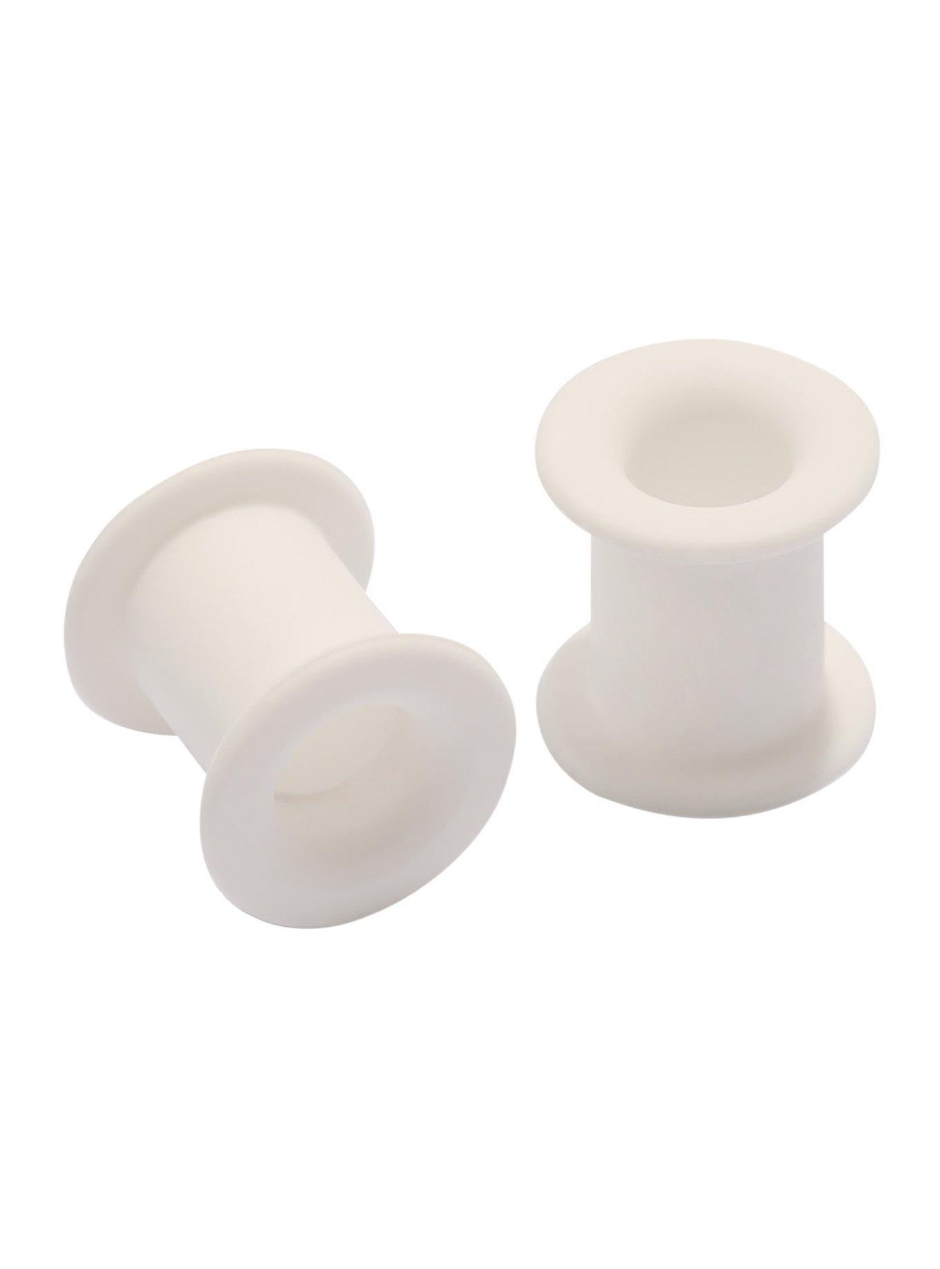 Kaos Silicon White Hollow Plugs, WHITE, hi-res