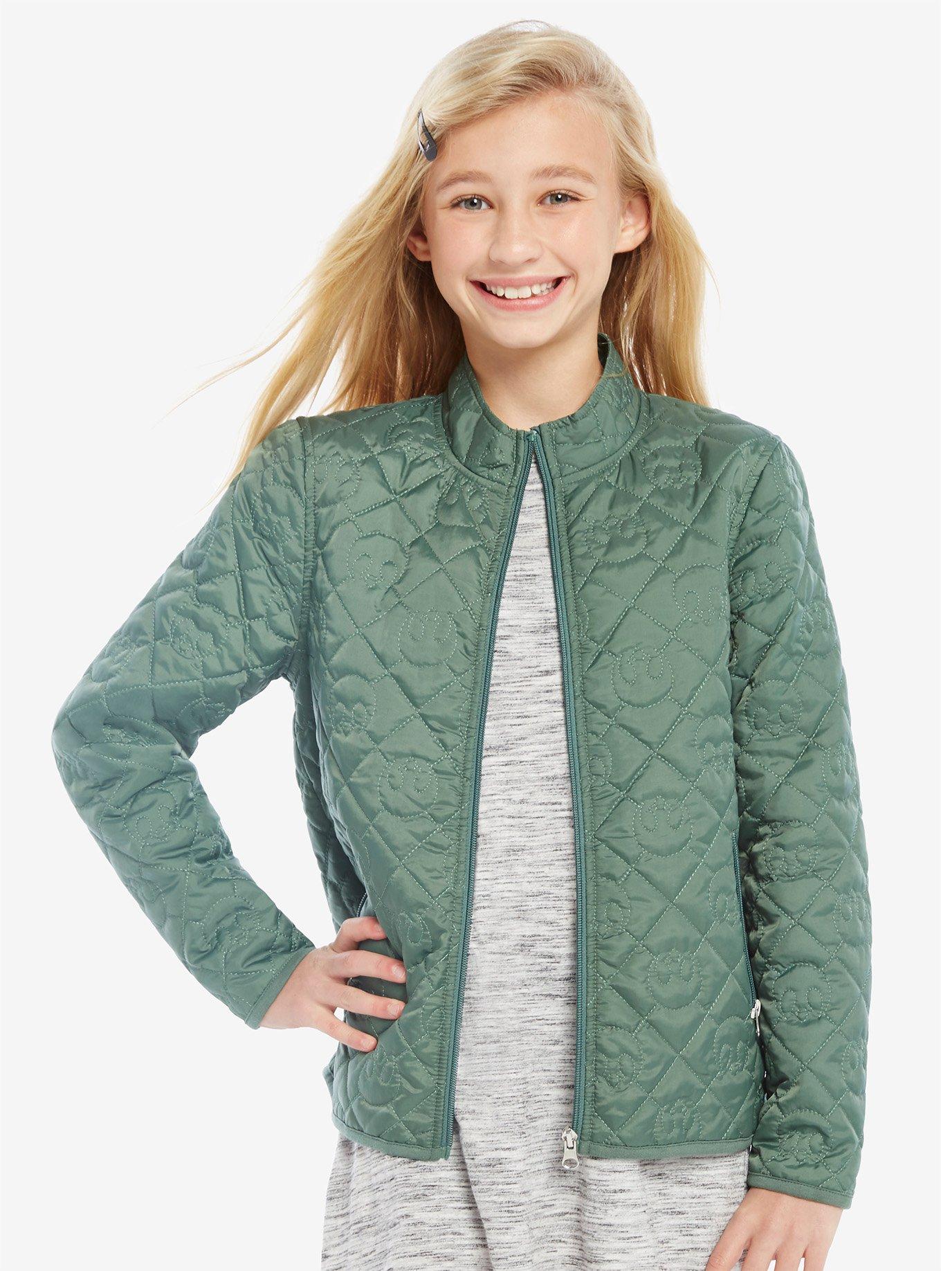 Star Wars Rebel Youth Puffer Jacket - BoxLunch Exclusive, GREEN, hi-res