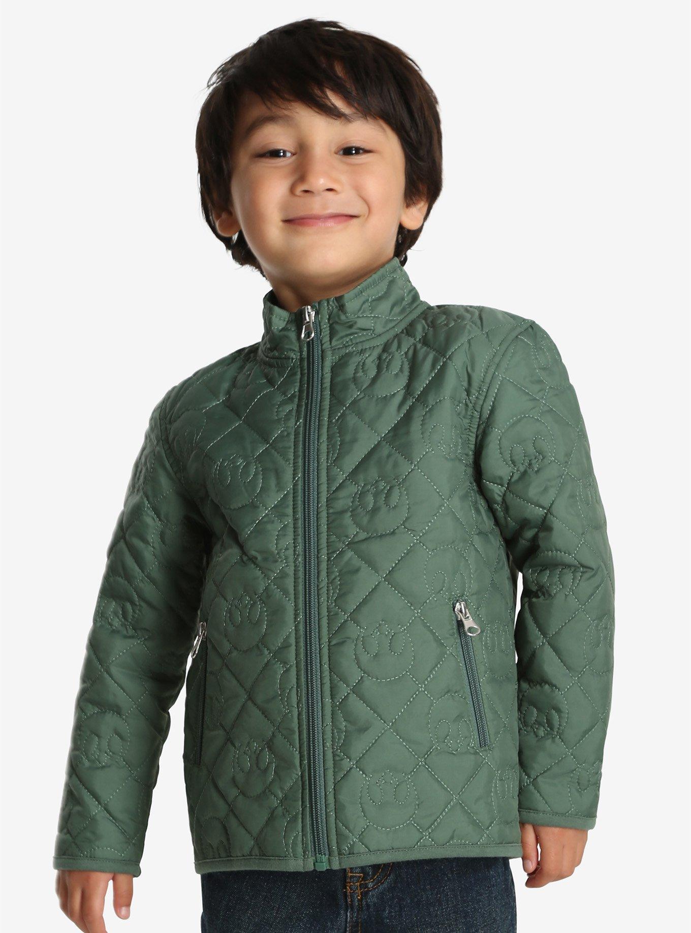 Star Wars Rebel Toddler Puffer Jacket - BoxLunch Exclusive, GREEN, hi-res