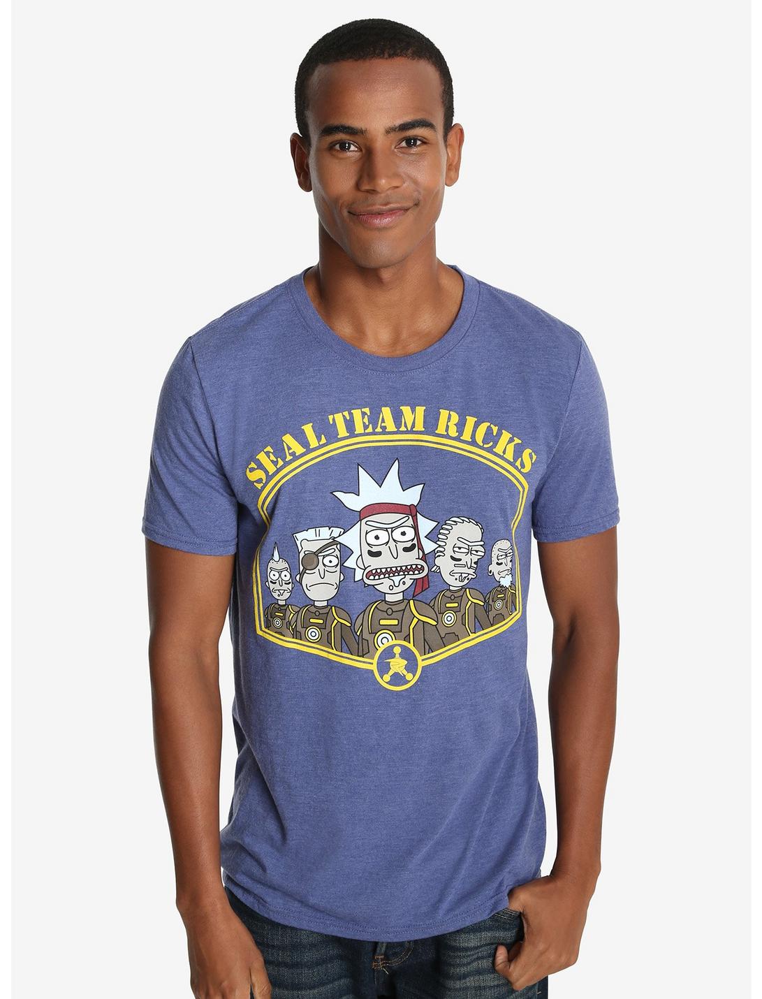 Rick And Morty Seal Team Ricks T-Shirt, NAVY, hi-res