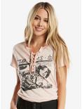 Star Wars Womens Lace Up Tee, PINK, hi-res