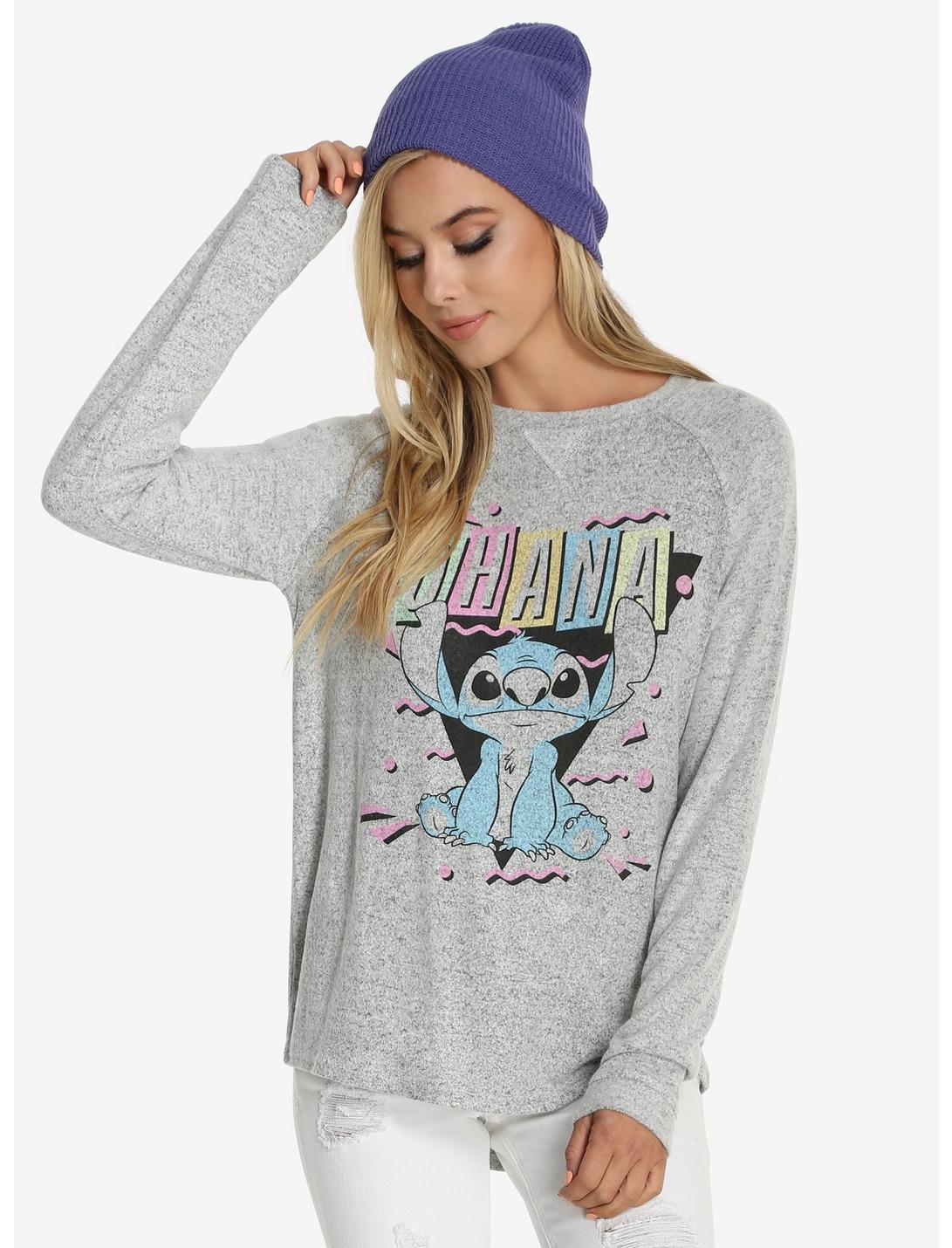 Disney Lilo & Stitch Ohana Crewneck Sweatshirt, GREY, hi-res