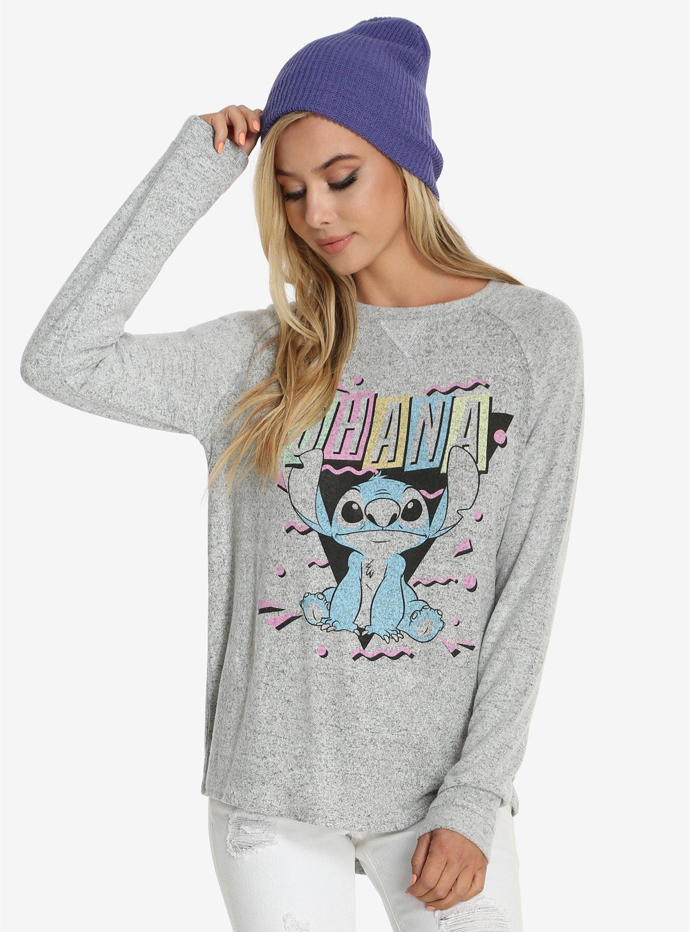 Disney Lilo & Stitch Ohana Crewneck Sweatshirt, GREY, hi-res