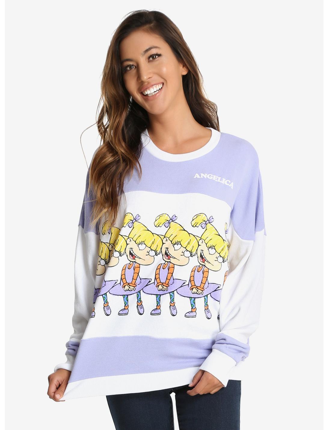 Rugrats Angelica Tri-Panel Womens Sweatshirt - BoxLunch Exclusive, MULTI, hi-res