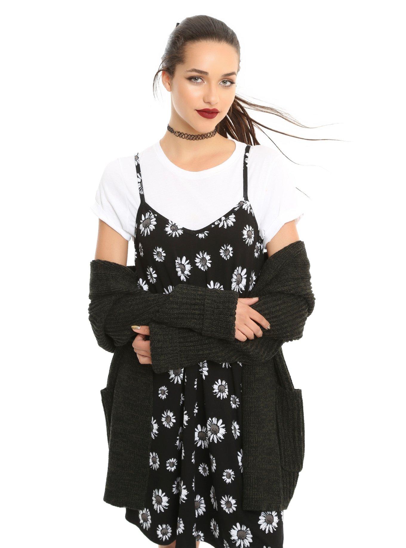 Salista Slip Dress in Grunge Daisy Floral