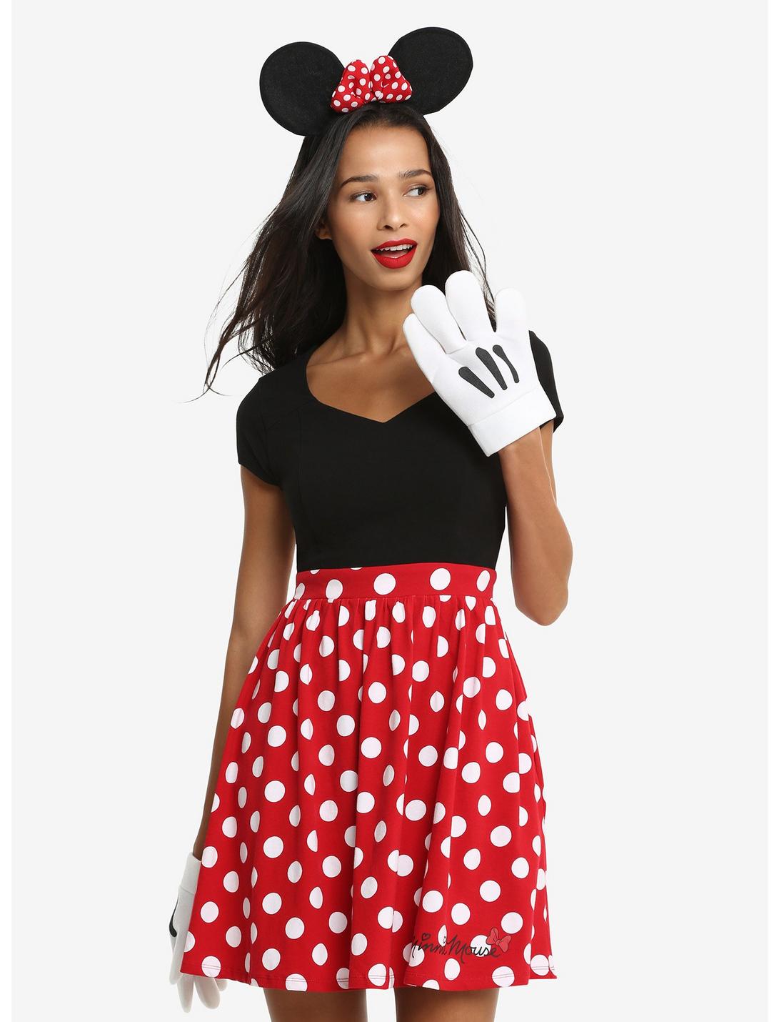 Disney Minnie Mouse Polka Dot Dress, DEEP BLACK, hi-res