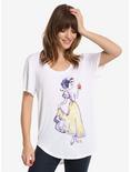 Disney Snow White Apple Sketch Womens Tee - BoxLunch Exclusive, WHITE, hi-res