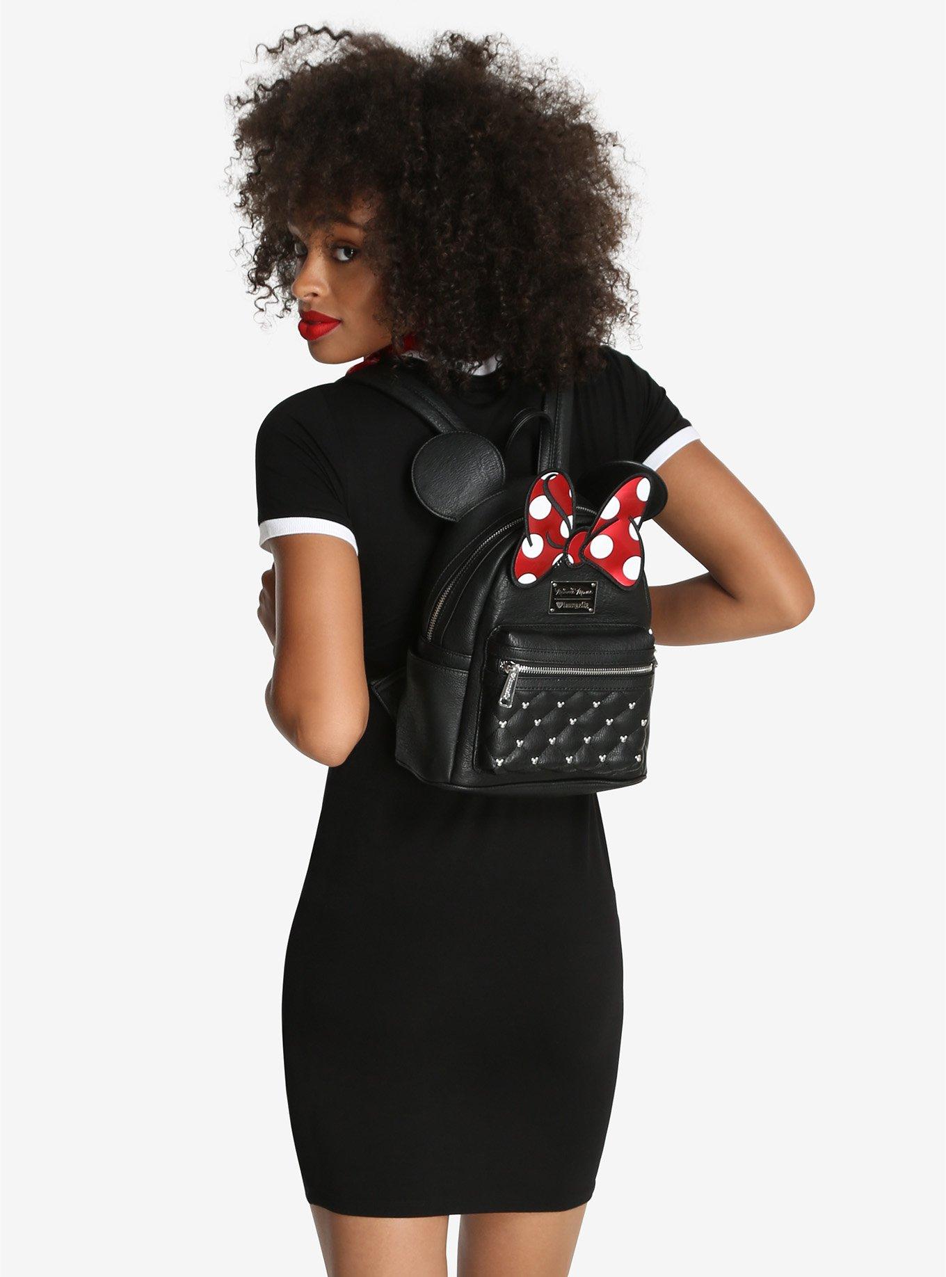 Loungefly Disney Minnie Mouse Bow Ears Mini Backpack, , hi-res
