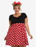 Disney Minnie Mouse Polka Dot Dress Plus Size, DEEP BLACK, hi-res
