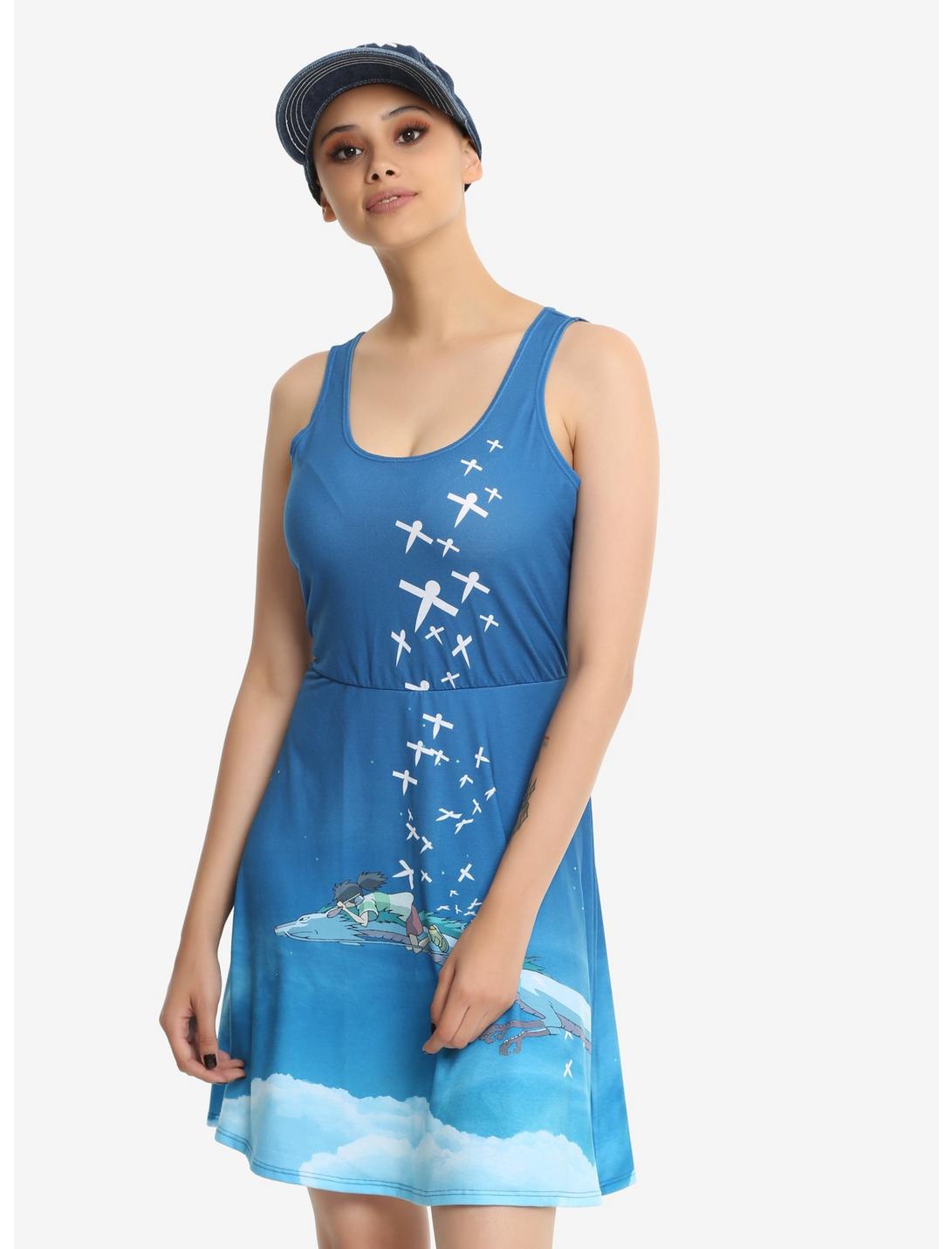 Her Universe Studio Ghibli Spirited Away Flying Scene Dress, BLUE, hi-res