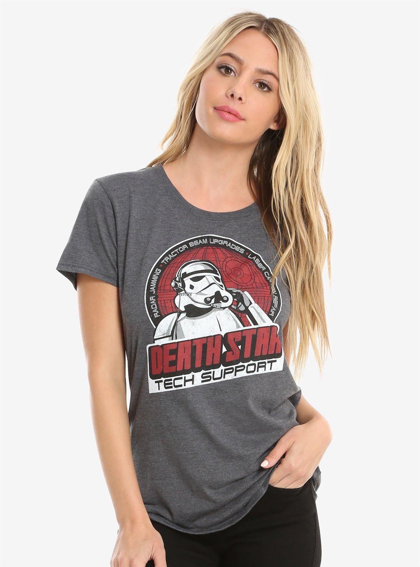 Star Wars Stormtrooper Tech Support Womens Tee, GREY, hi-res