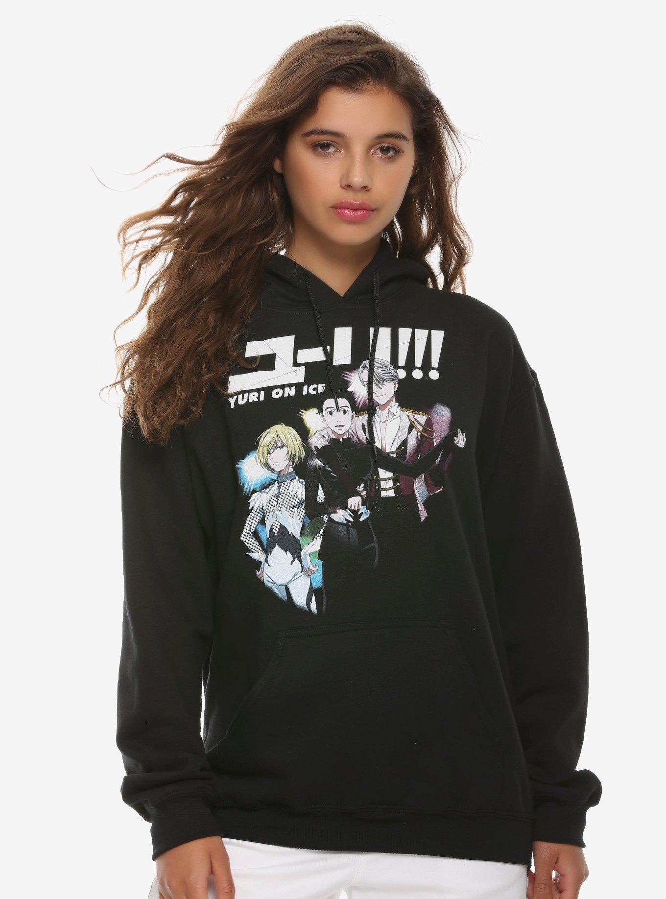 Yuri!!! On ICE Characters Girls Sweatshirt, BLACK, hi-res