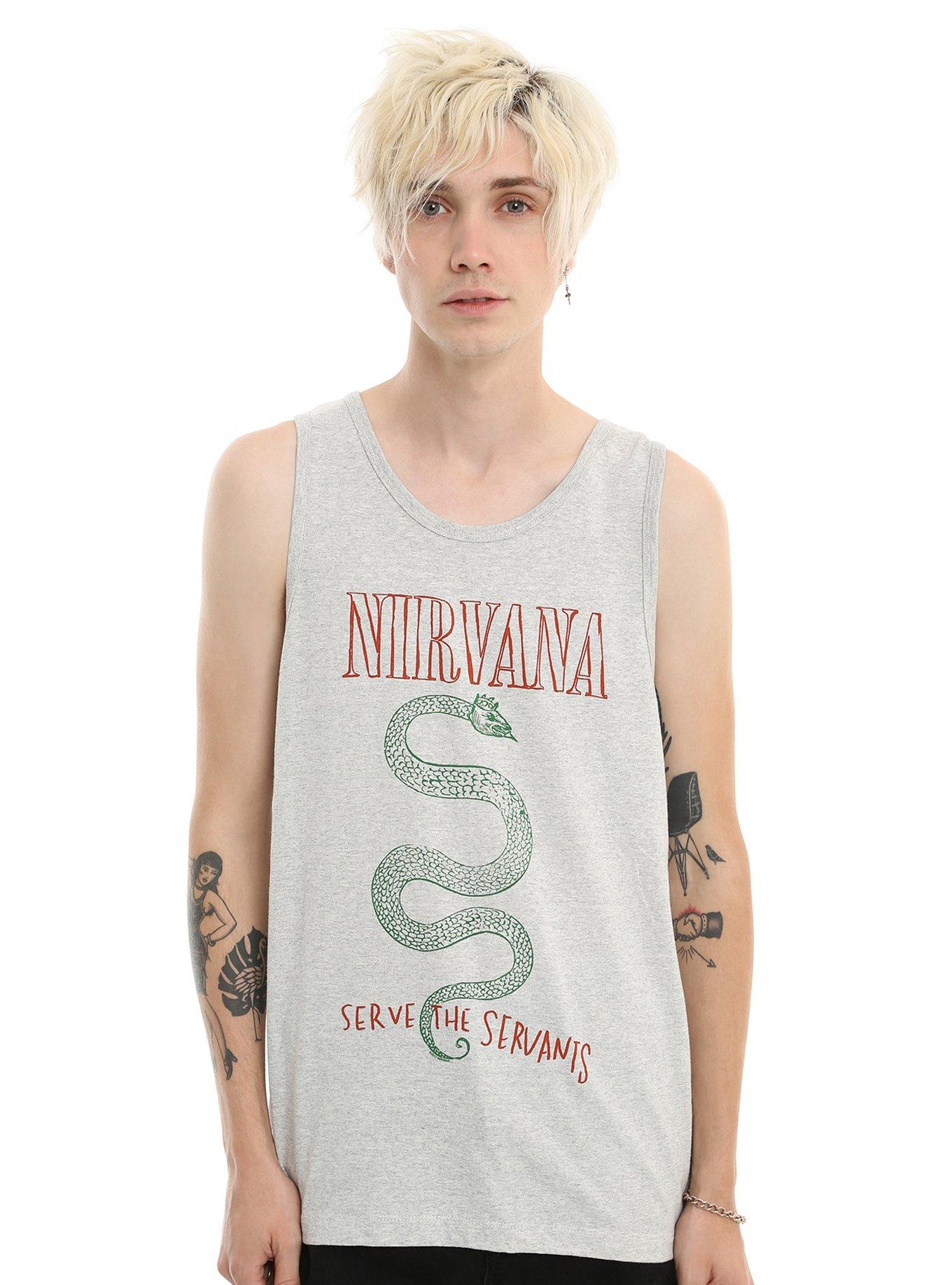 Nirvana Serve The Servants Tank Top, GREY, hi-res